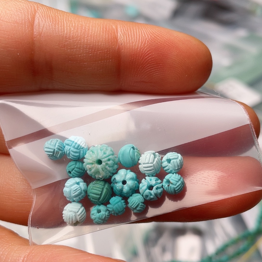 绿松石珠宝半成品未镶嵌