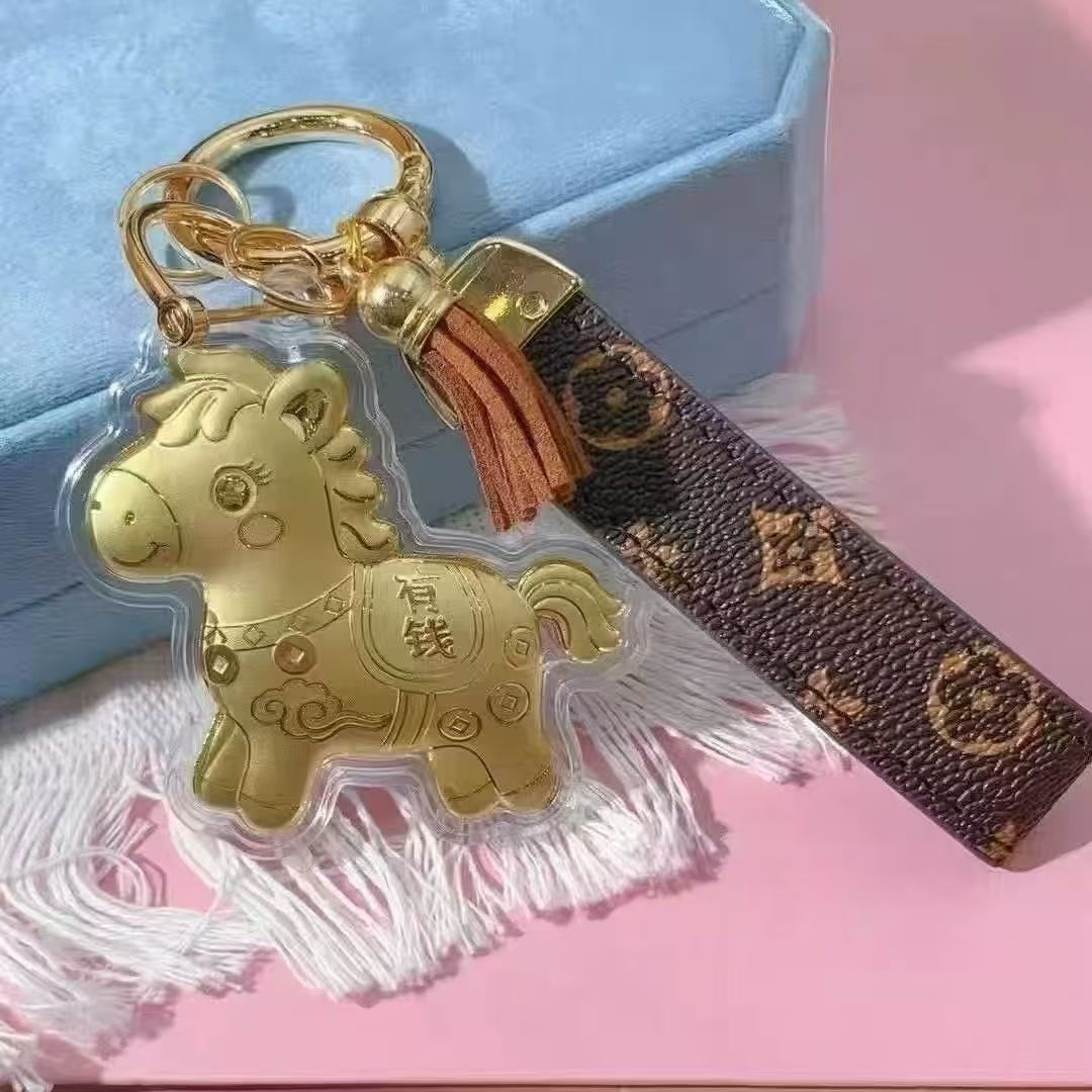 2026马年小金马钥匙扣挂件马上有钱可爱卡通钥匙包包挂饰