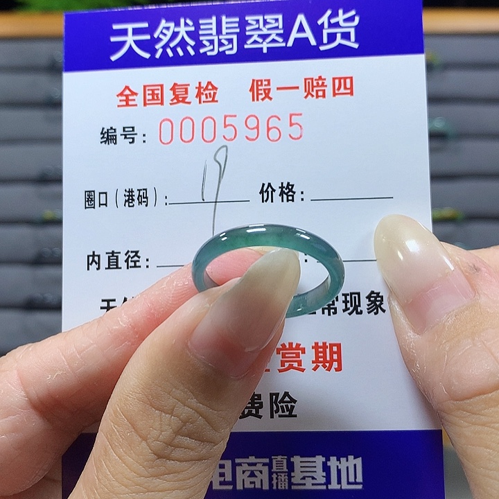 翡翠未镶嵌戒圈jw5865