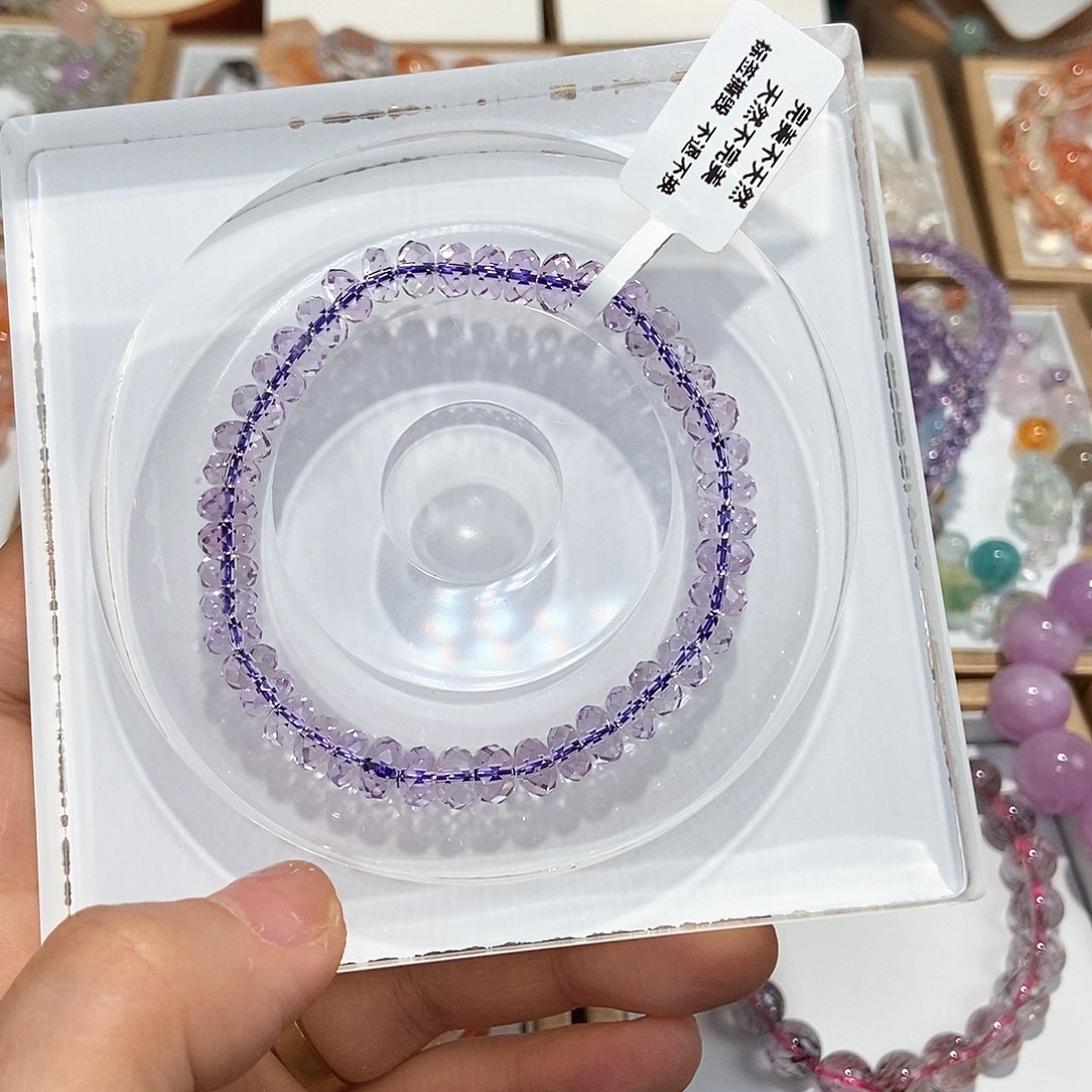 水晶手链未镶嵌C**。蹦迪珠巴西紫
