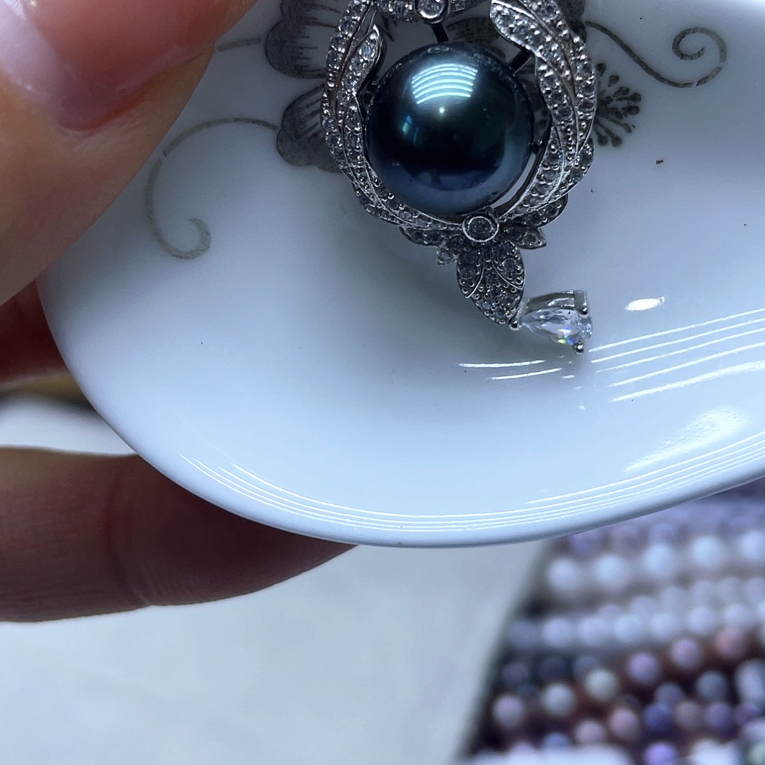 海水珍珠颈饰银S925镶嵌