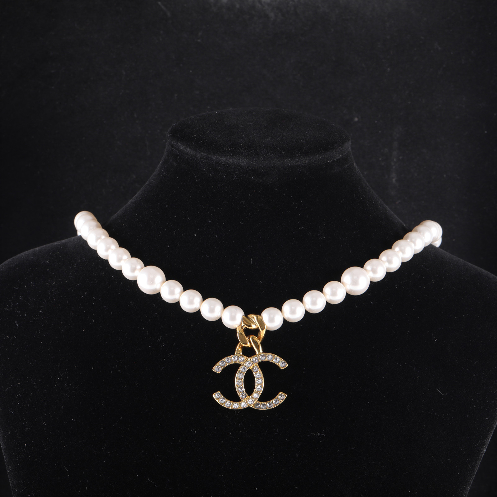 99新 Chanel/香奈儿 积分-100汤/P215257719/珍珠双C项链