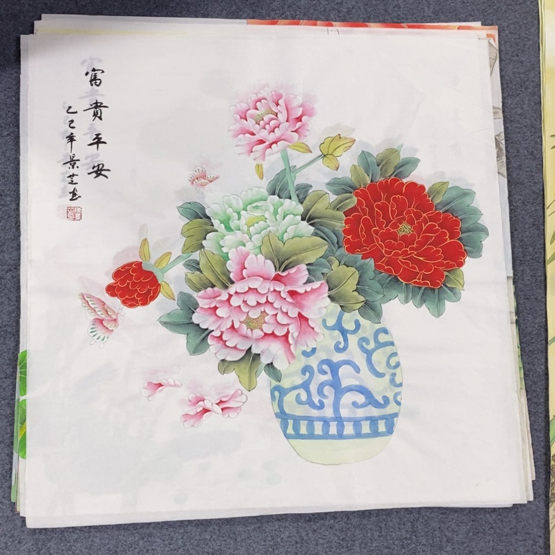 国画尺寸68✖️68斗方工笔手绘画