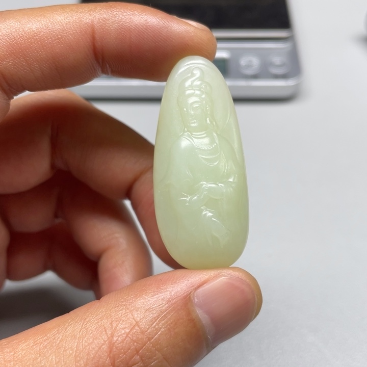 和田玉吊坠(不含链)未镶嵌@***7