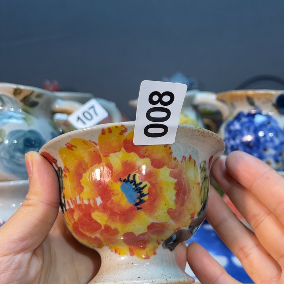 杯素浅陶瓷手工手绘