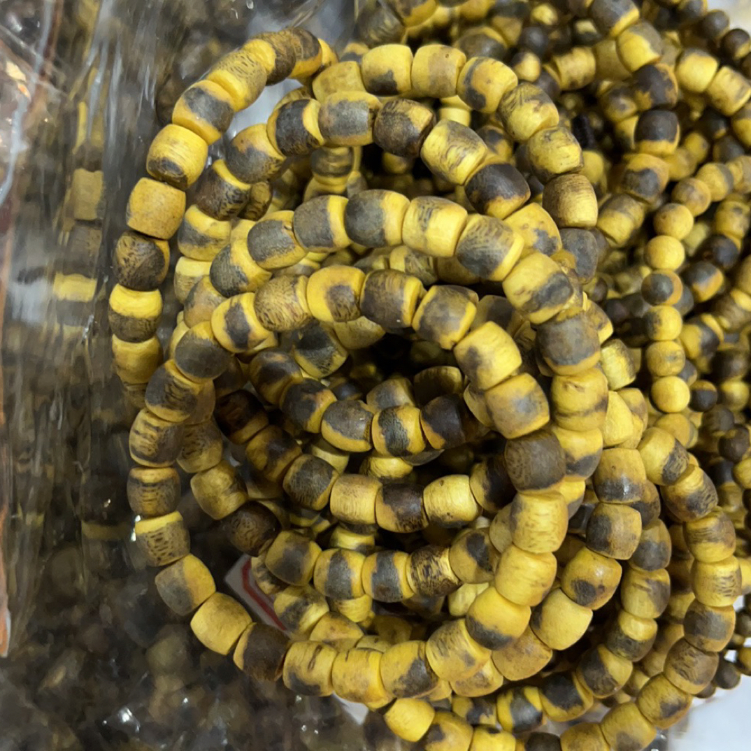 沉香奇楠沉香 虎斑阴阳花珠  8mm 鼓单 颜值超高