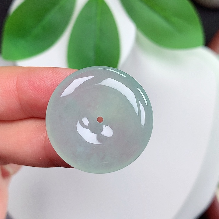 颈饰未镶嵌翡翠平安扣 25.2x5.7mm