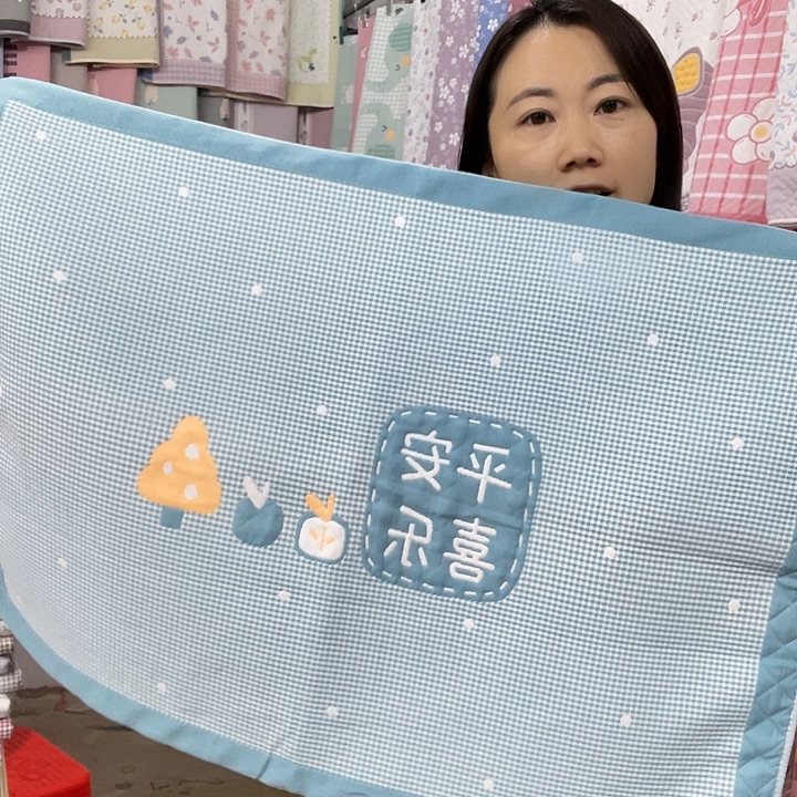 棉特价促销蓝绿色平安喜乐