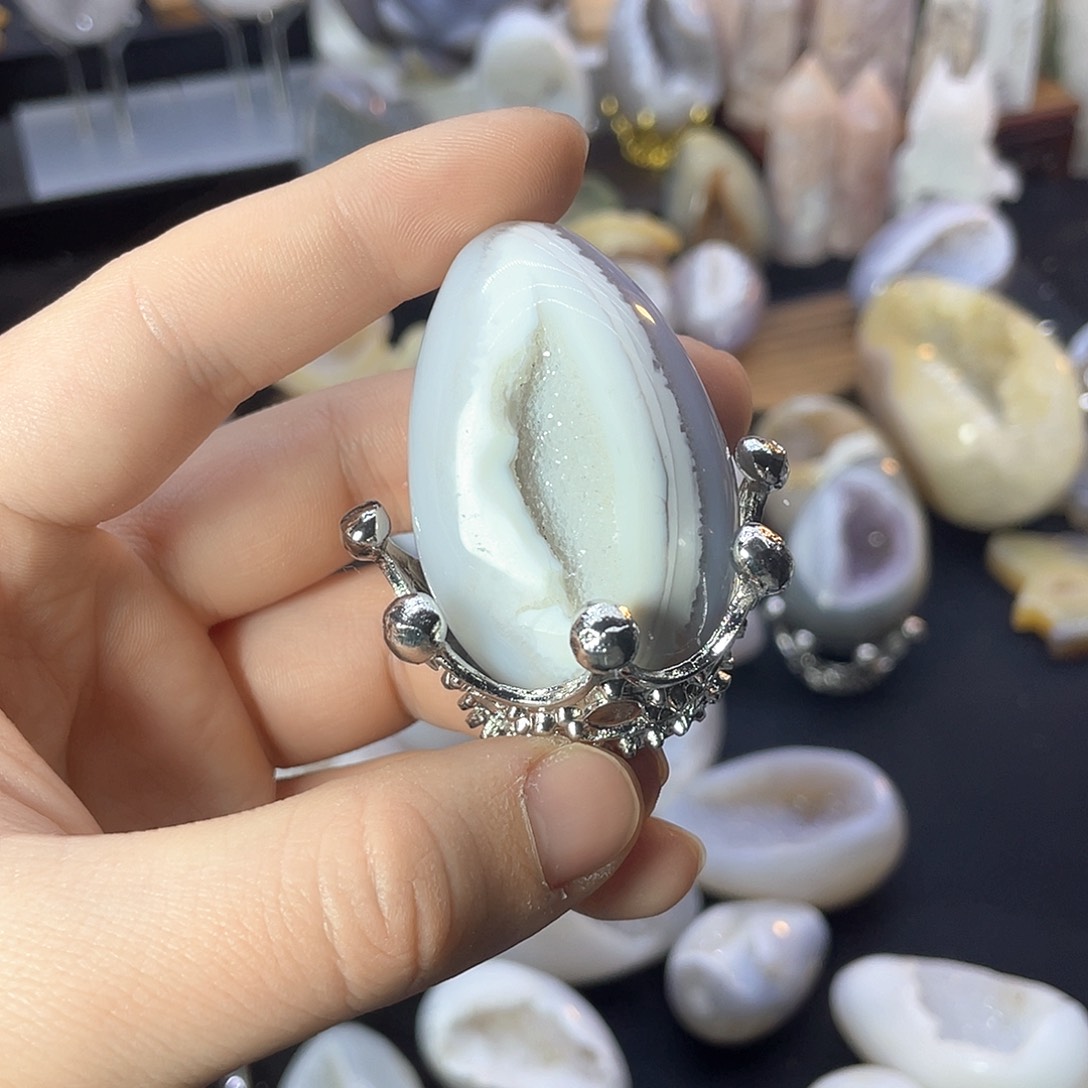 水晶浮力蛋未镶嵌清*?