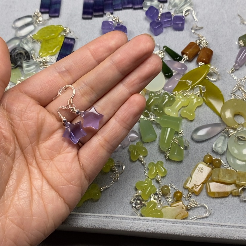 【闪购商品】挂件耳饰耳环项链未镶嵌萤石