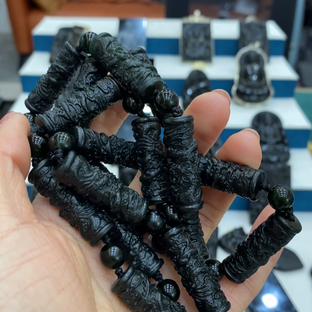 ༄***࿐蛇纹石玉未镶嵌手串