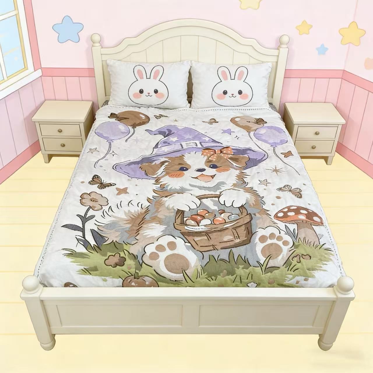 【魔法狗】150*200cm纯棉多层加厚泡芙被