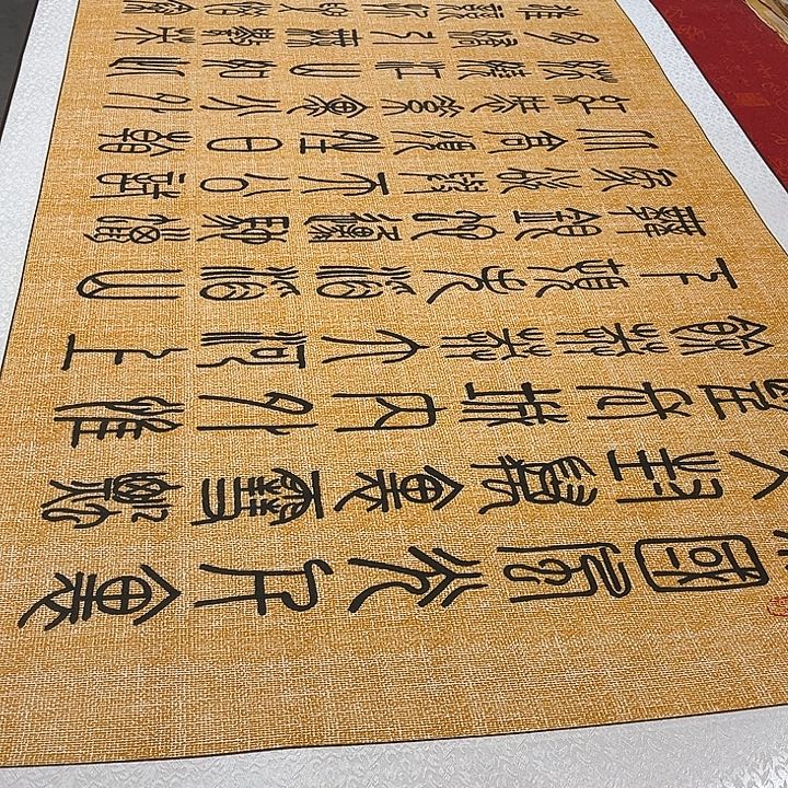 书法北国卷轴篆书麻纹轴205✖️75