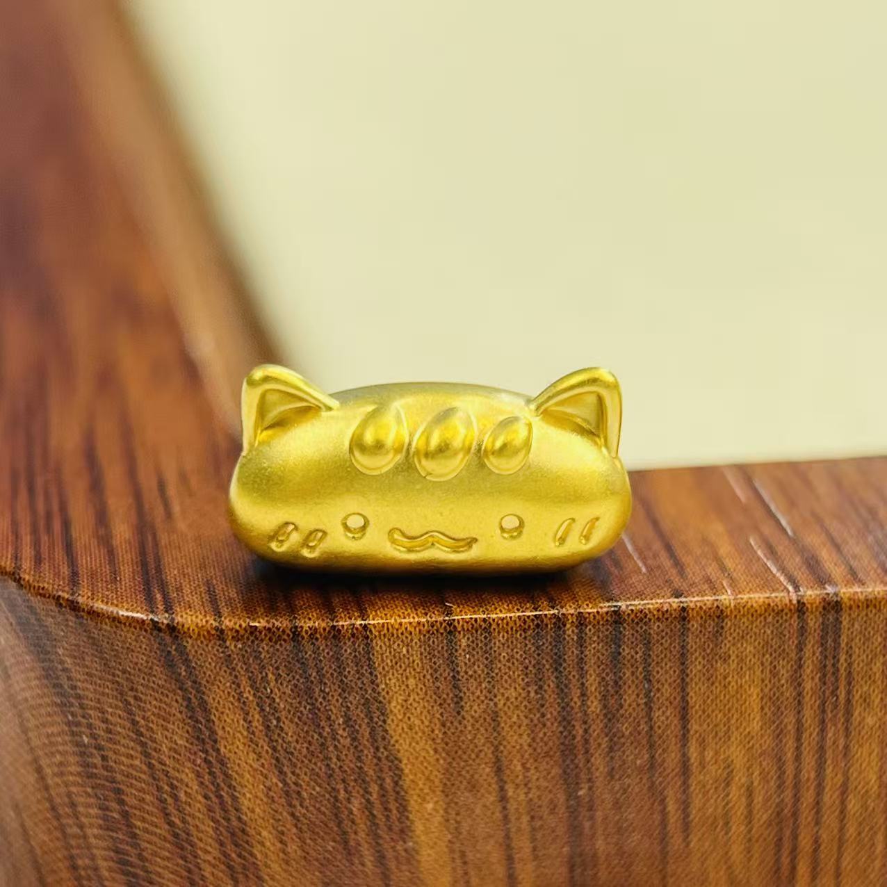 黄金足金999法棍猫DP1855
