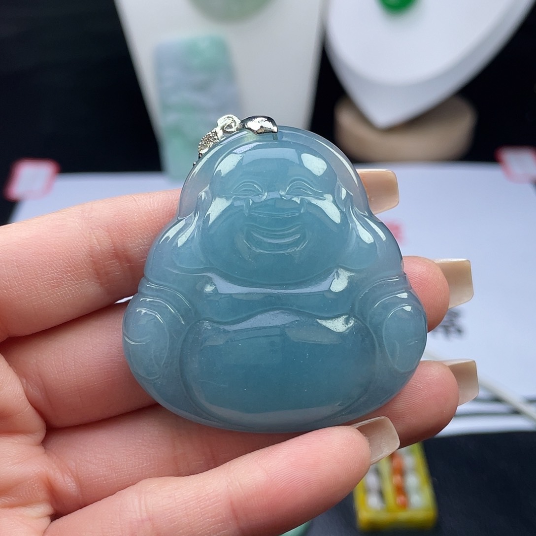 翡翠未镶嵌吊坠(赠链)