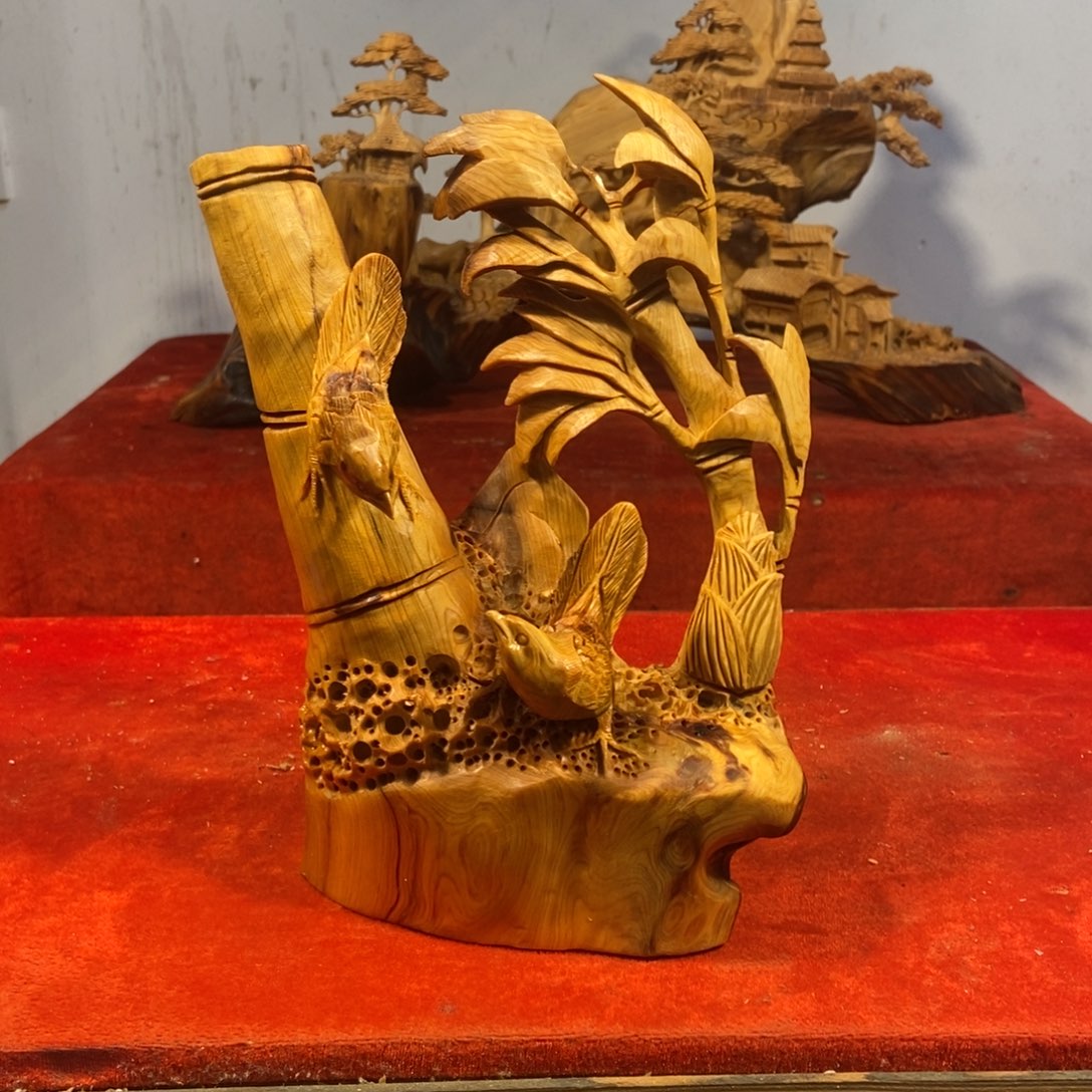 柏木（崖柏）崖柏摆件（精品竹子