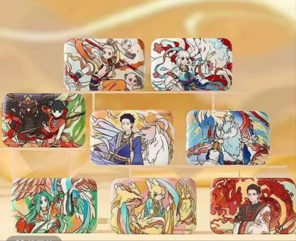 非人哉x瑞兽呈祥全系列马口铁徽章透卡拍立得镭射票色纸亚卡盲盒