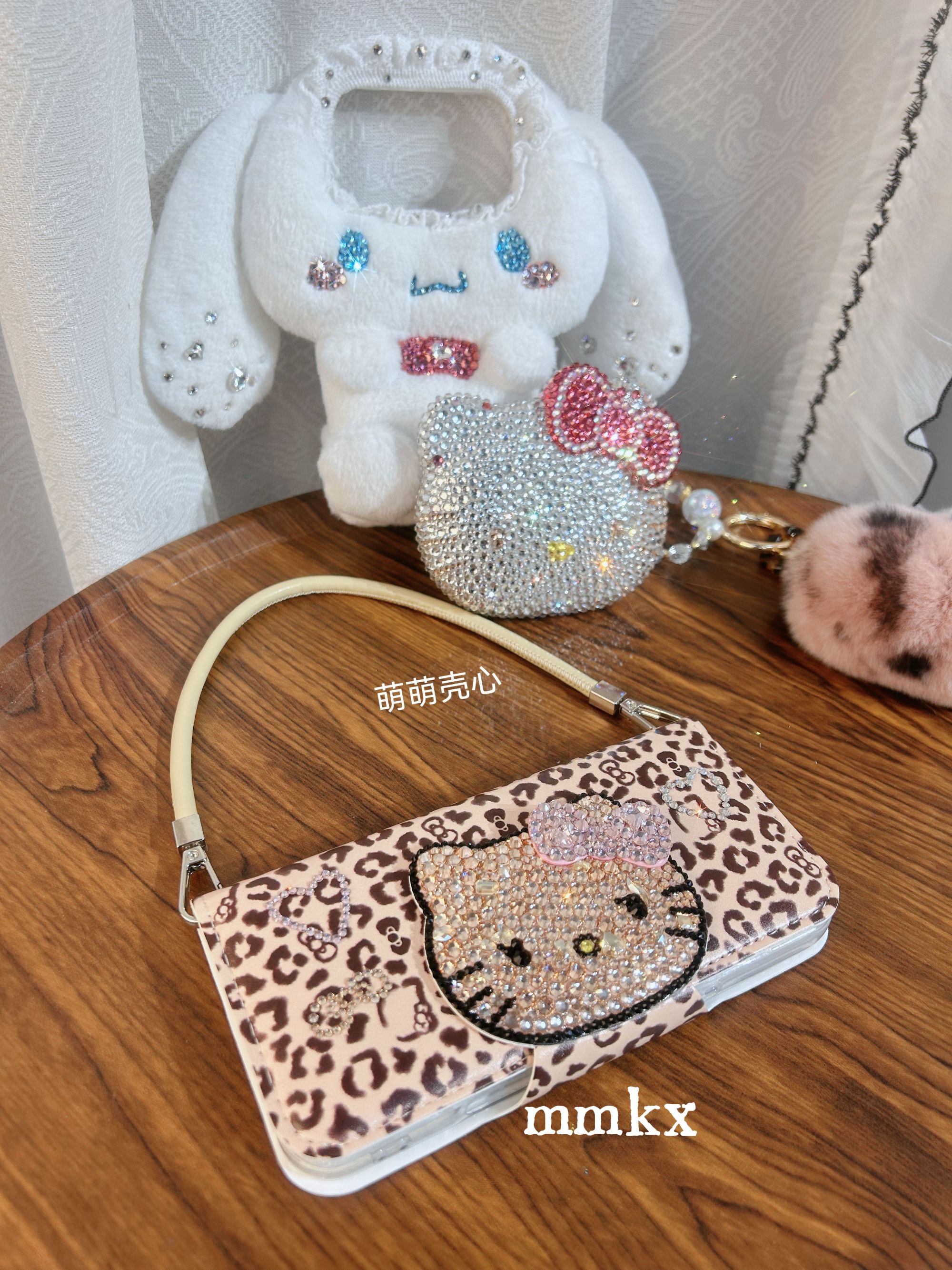 手提kt17promax水钻16可爱17pro贴钻轻奢皮质手工贴钻手机壳懒人