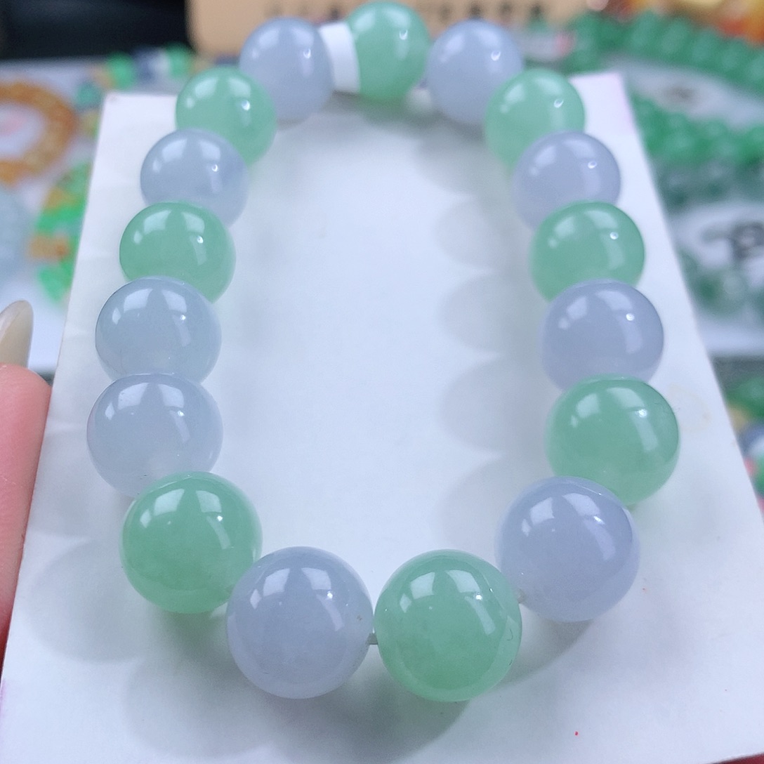 翡翠手链未镶嵌卡11.9mm