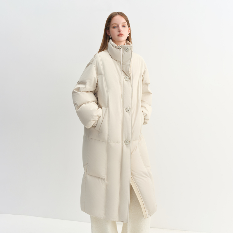 范思蓝恩韩系休闲感立领羽绒服2025冬新款设计感慵懒25FS14047