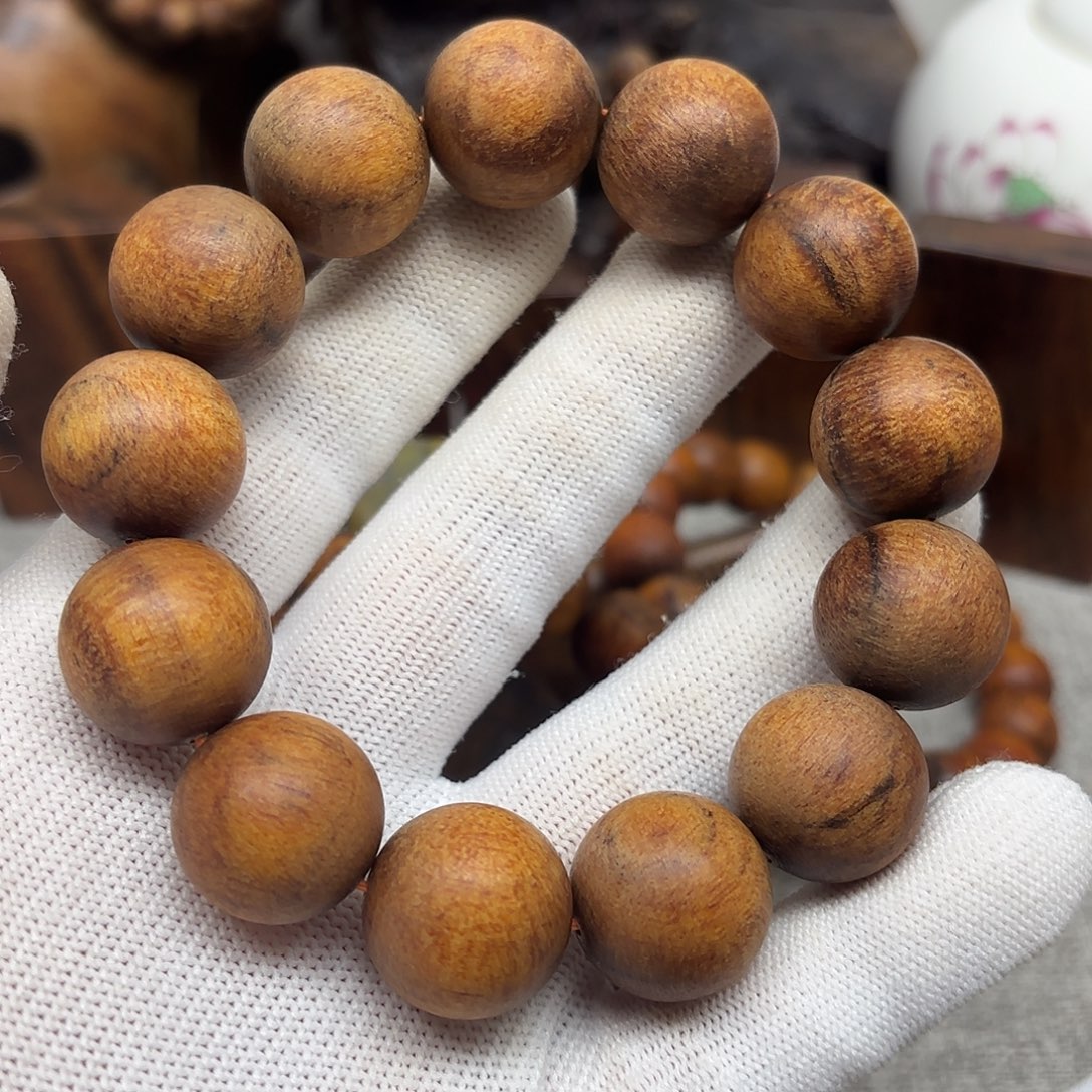 贡木印贡手链1.8红油黄年糕