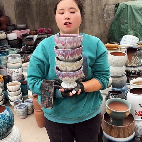 口16高12盆子瑕疵盆子 