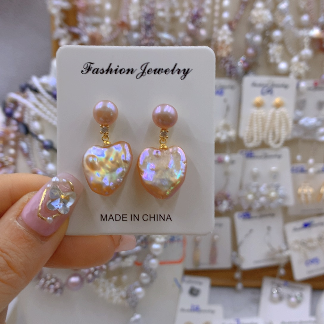 淡水珍珠耳饰 银S925镶嵌