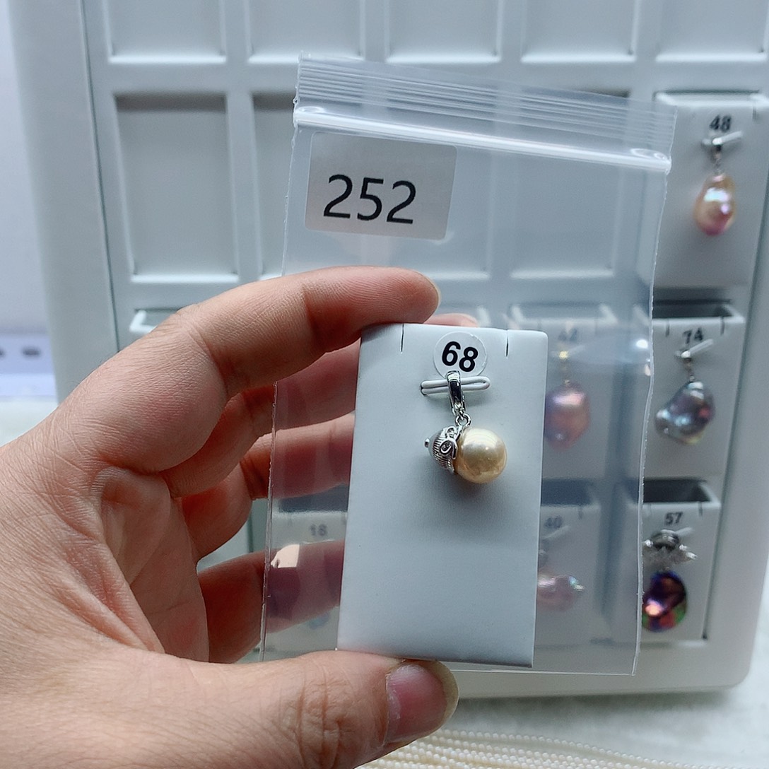 合金吊坠(不含链)淡水珍珠