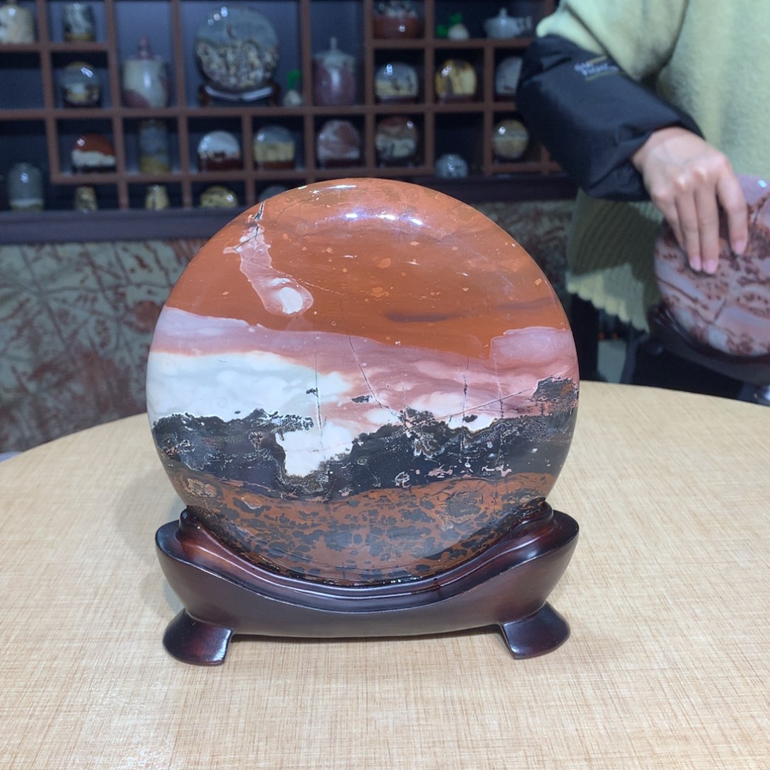 紫砂，广西国画石摆件，收藏观赏