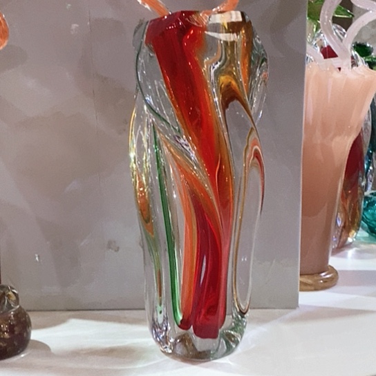 琉璃花瓶高32厘米口径6厘米