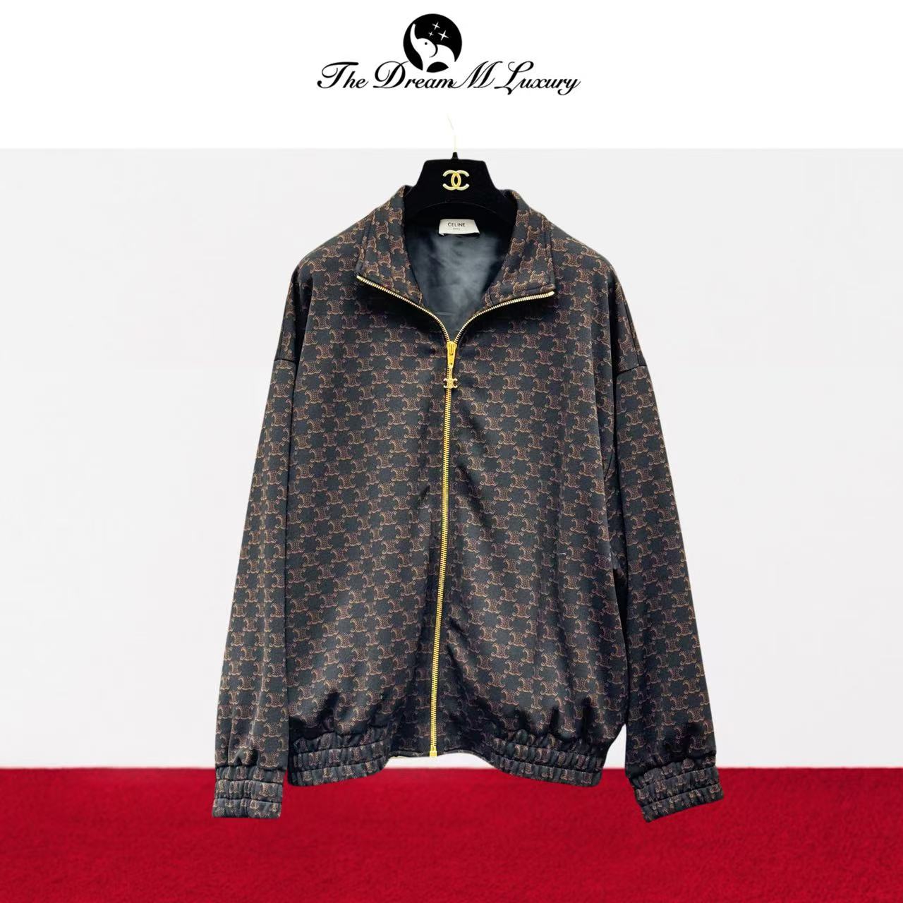 99新 Celine/思琳 M码凯旋门老花拉链夹克，外套