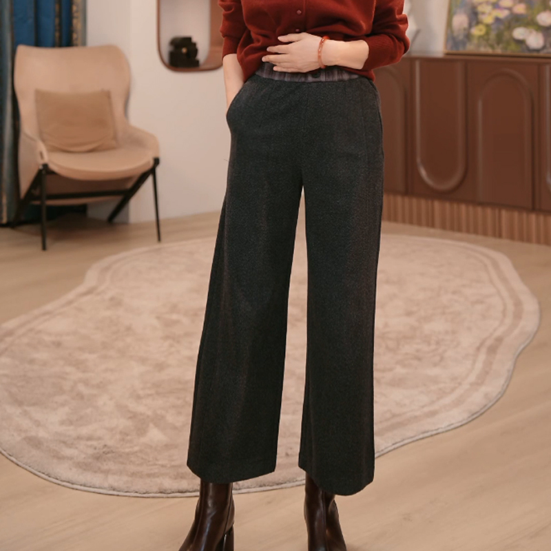 2025年新款妈妈装休闲裤子下装秋冬中年显瘦垂感百搭时尚宽松