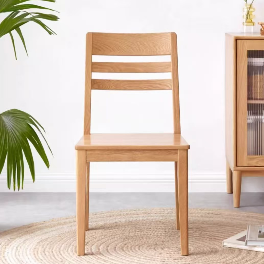 莱茵餐椅实木餐椅家用现代简约靠背椅原木餐桌椅子办公椅舒适久坐