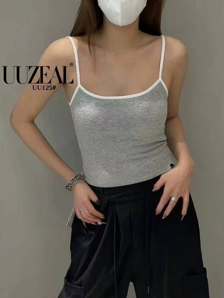 125法式撞色设计感夏日百搭显瘦辣妹吊带
