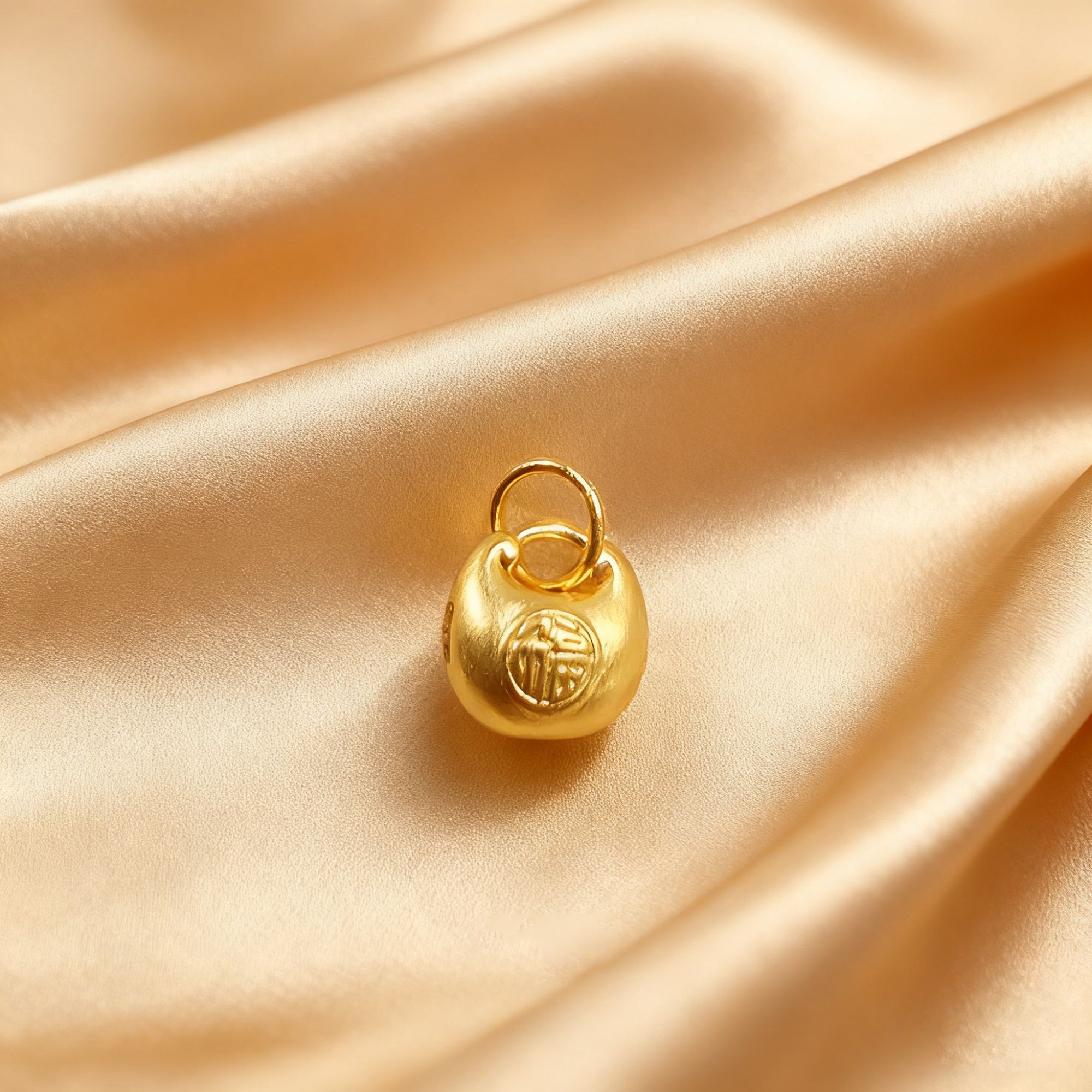 【黄金】足金999小胖福提溜素金 圆环 5D工艺CY151