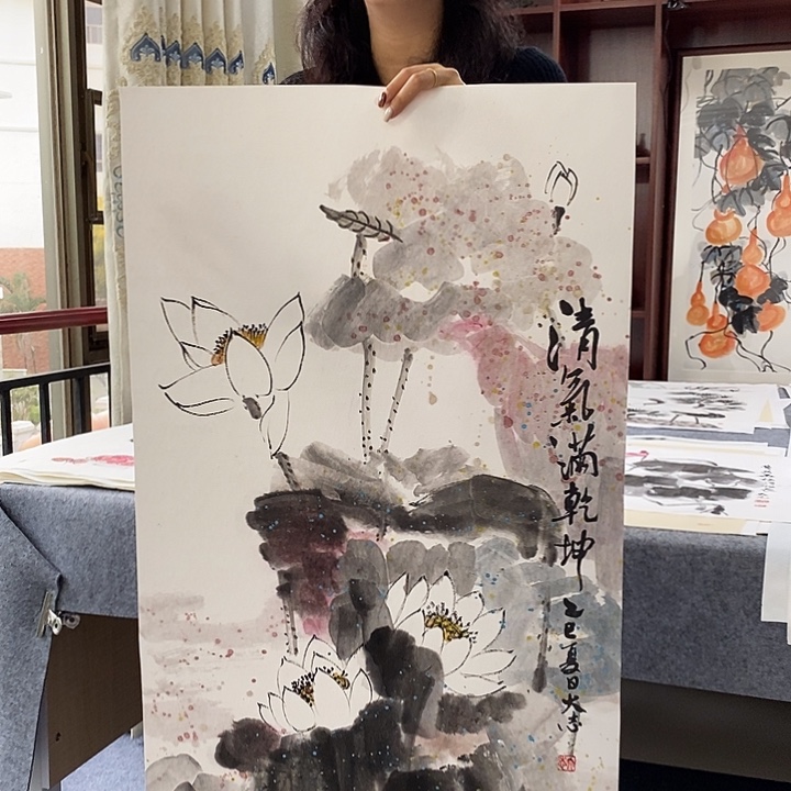 国画纯手绘国画写意作品50*100