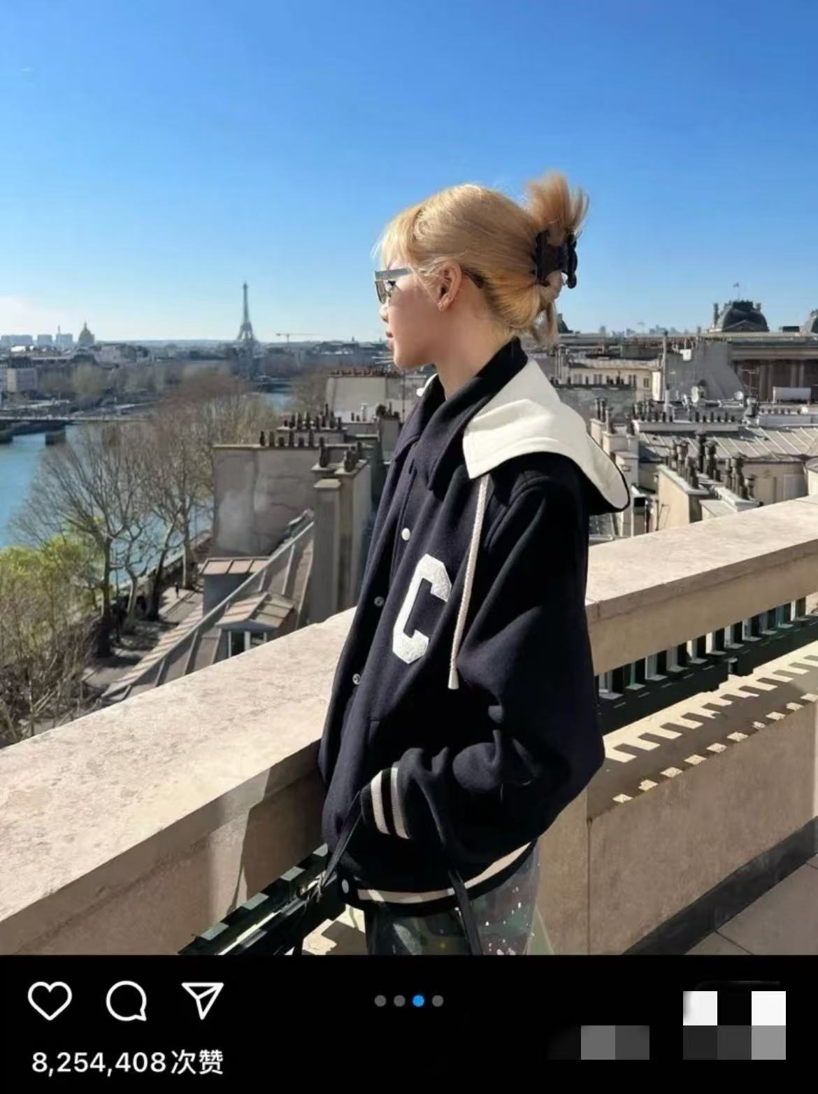 未使用 Celine/思琳 蔚蓝/山羊绒连帽外套/38码/LZ1212T9996