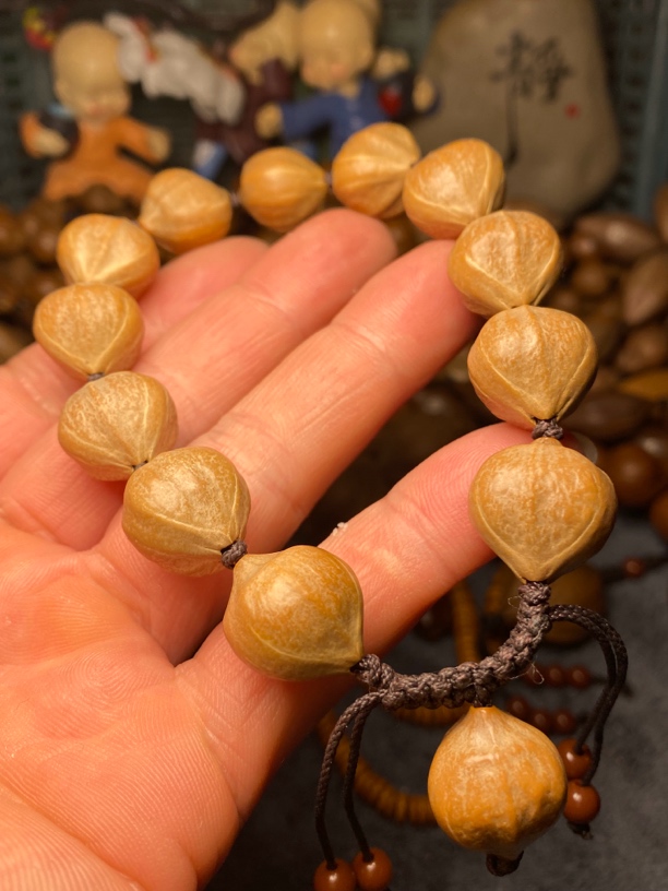 正圆短圆原皮素串小尺寸1.5铁核手串