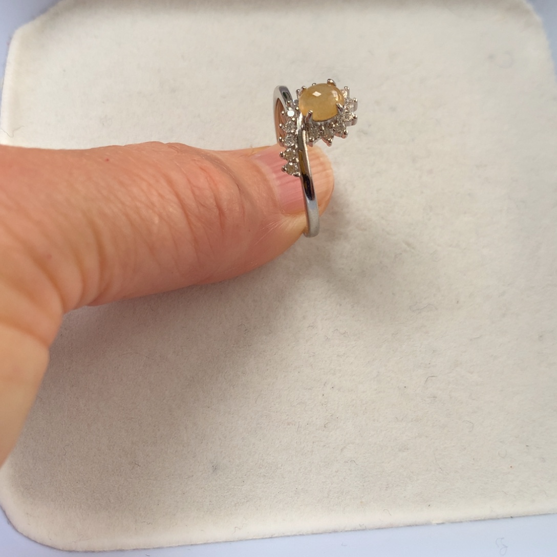 翡翠银S925镶嵌戒指戒