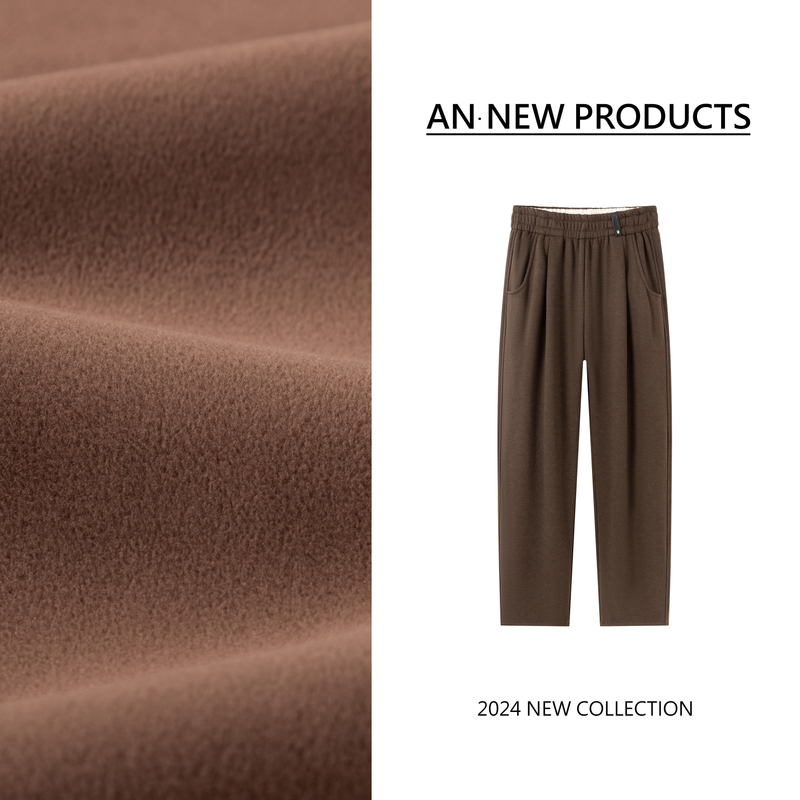 【暖冬不露腿】B10774秋冬新款时尚设计感洋气奶奶裤阔腿加绒休闲裤