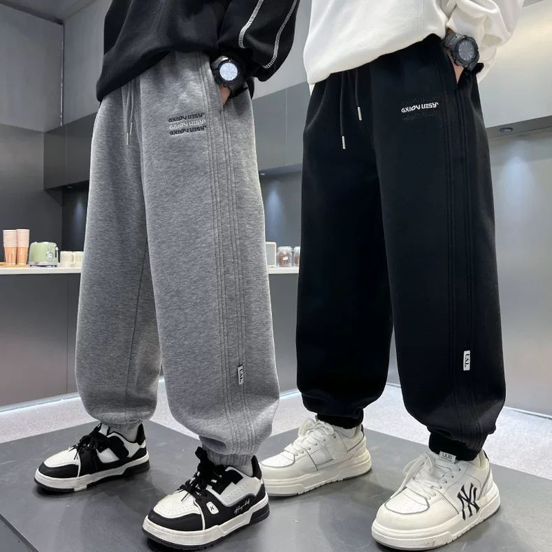 儿童裤子春秋季2025新款男童卫裤韩版休闲运动裤青少年中大童长裤