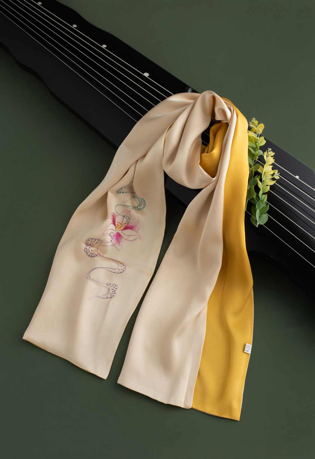 李腾腾苏绣双面丝巾高档苏绣真丝丝巾披肩双层百搭中国风女士礼盒