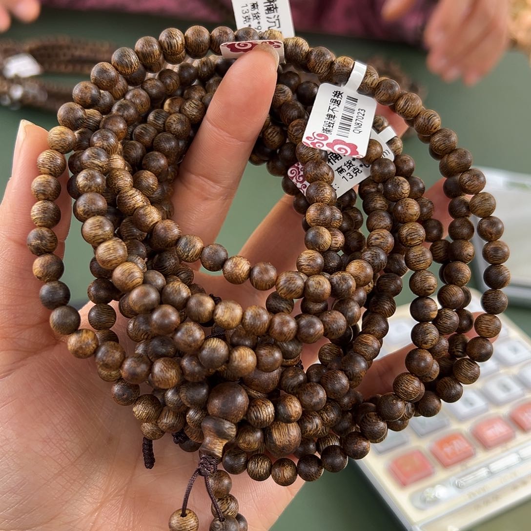 沉香手串金沙叶13克0.6多样性发一条