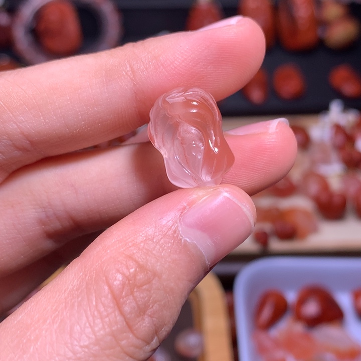 南红玛瑙未镶嵌珠宝半成品白菜