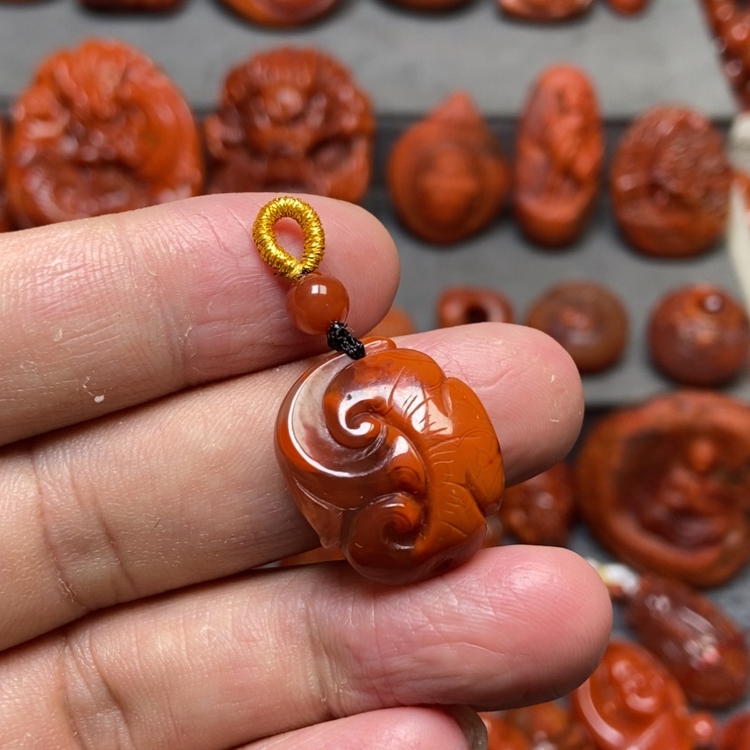 南红玛瑙未镶嵌吊坠(不含链)