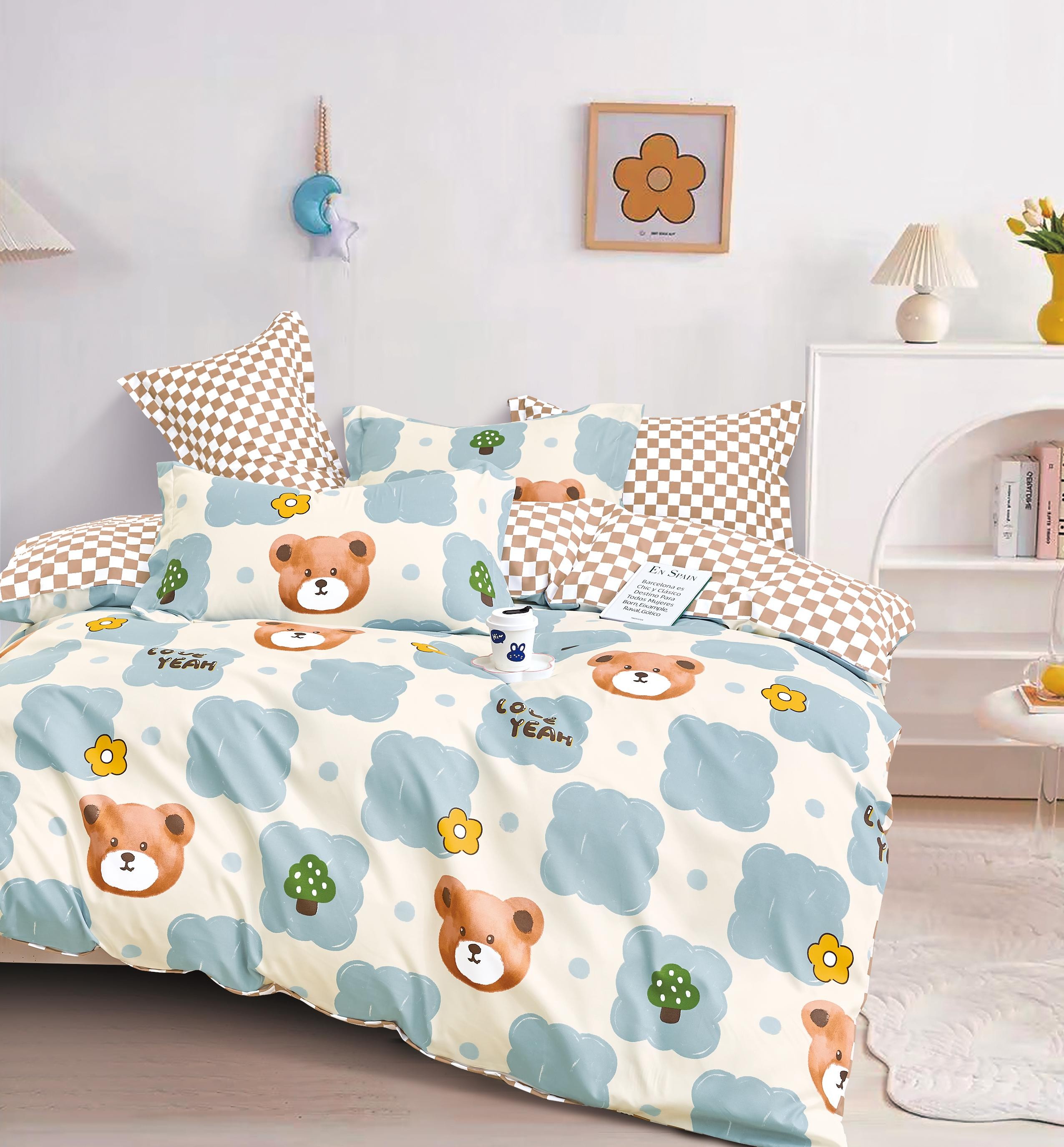 【贝尼小熊1.5米床单】高支高密水洗斜纹棉床单