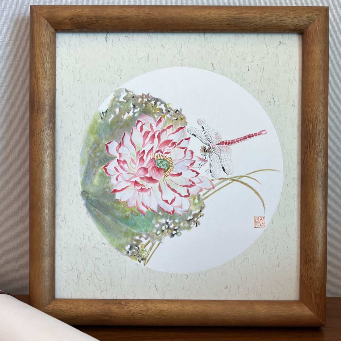 荷花装饰画30x31