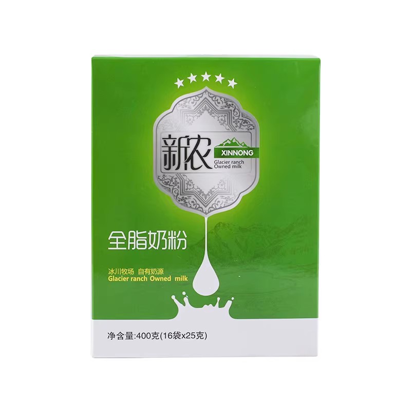 （24年12-25年5月随机发）【新农】400g全脂奶粉盒装25g*16条*2-4盒