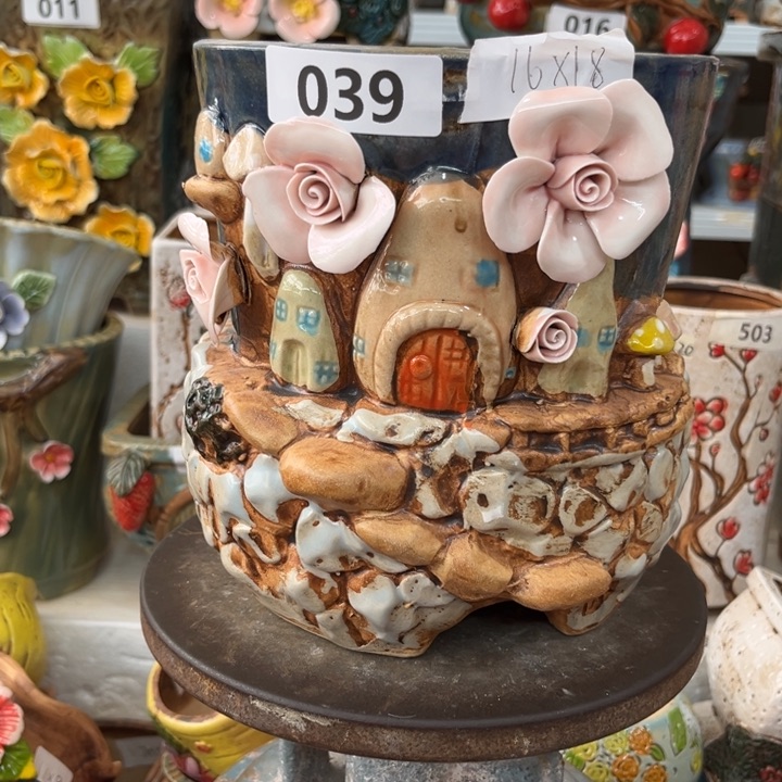 紫砂花盆粗陶材质多肉花盆