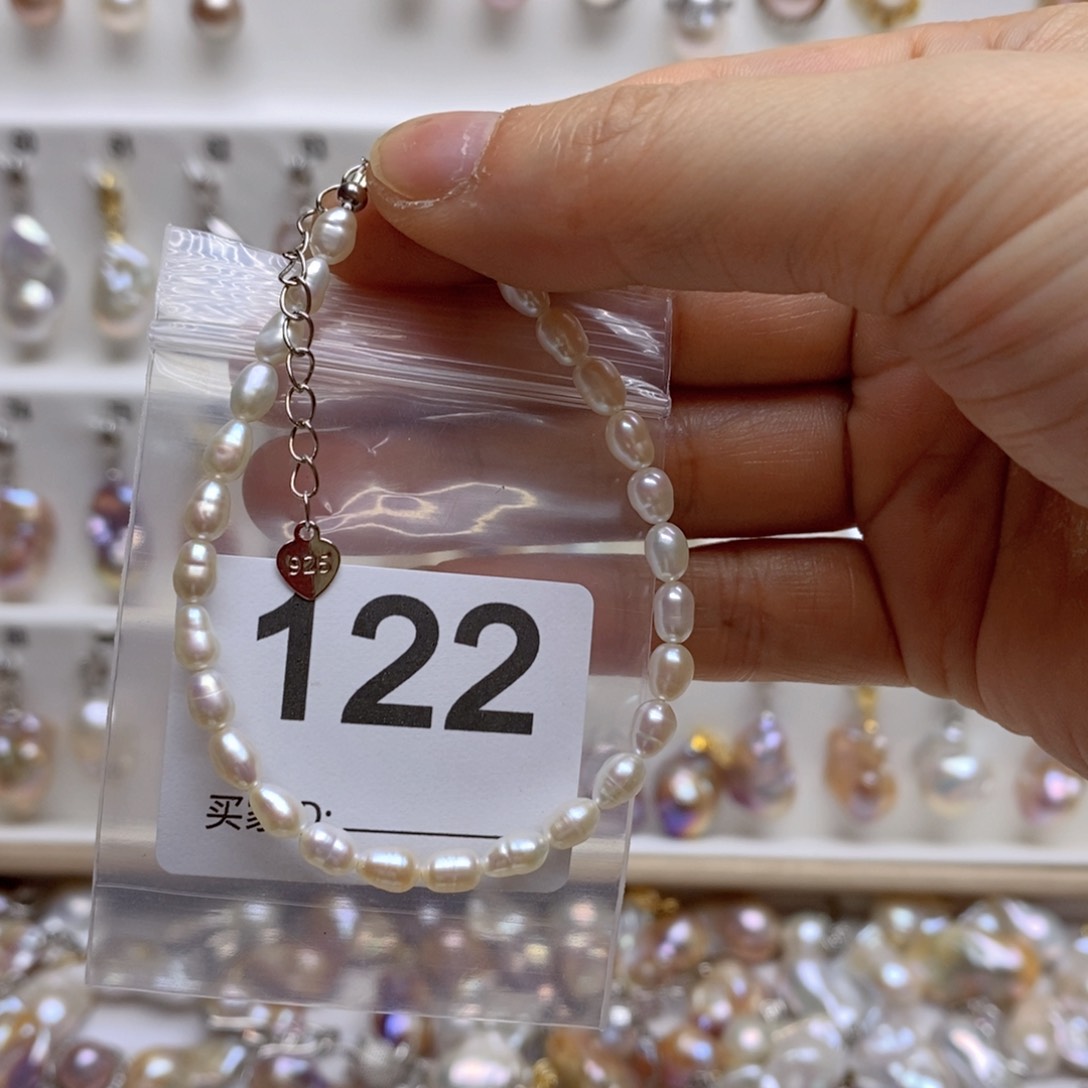 淡水珍珠颈饰银S925镶嵌122